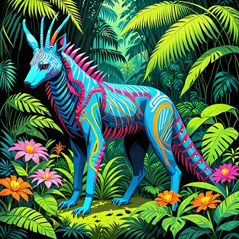 The future of genetic engineering will incorporate organisms into its artworks, Covered by Fauna, flora. Alebrije, masterpiece, ...