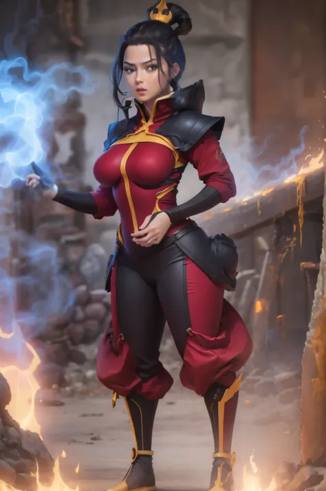 Azula. A tight-fitting suit. 