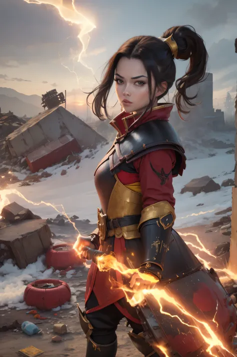 Azula. the end of the world. armor made of garbage