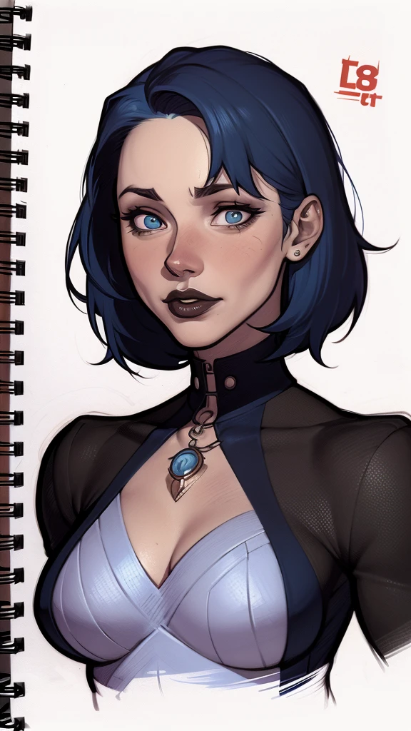 Os selos lineart do Sketchbook têm um estilo esboçado ( desenho de uma mulher com umae cabelo preto, estilo de arte de charlie bowater, arte do personagem charlie bowater, desenhado no estilo digite germe, Estilo Charlie Bowater, digite germe. alto detalhe, digite germe style, retrato de personagem em close, digite germe portrait, style digite germe, Neoartcore e Charlie Bowater Os selos possuem um Sketchbook estilo rascunho 