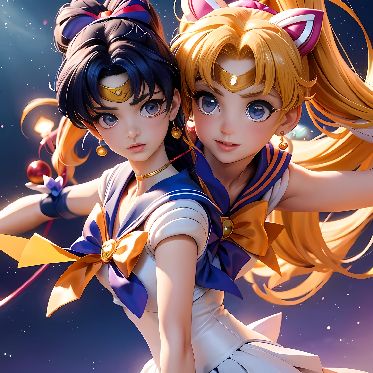 Sailor Moon、Seemann Merkur、Seemann Venus、Sailor Mars、Seemann Jupiter、SAILOR Saturn