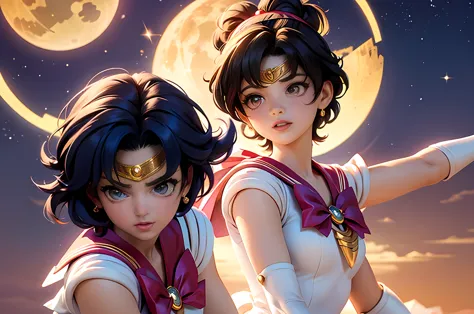 sailor moon、sailor mercury、sailor venus、sailor mars、sailor jupiter、sailor saturn