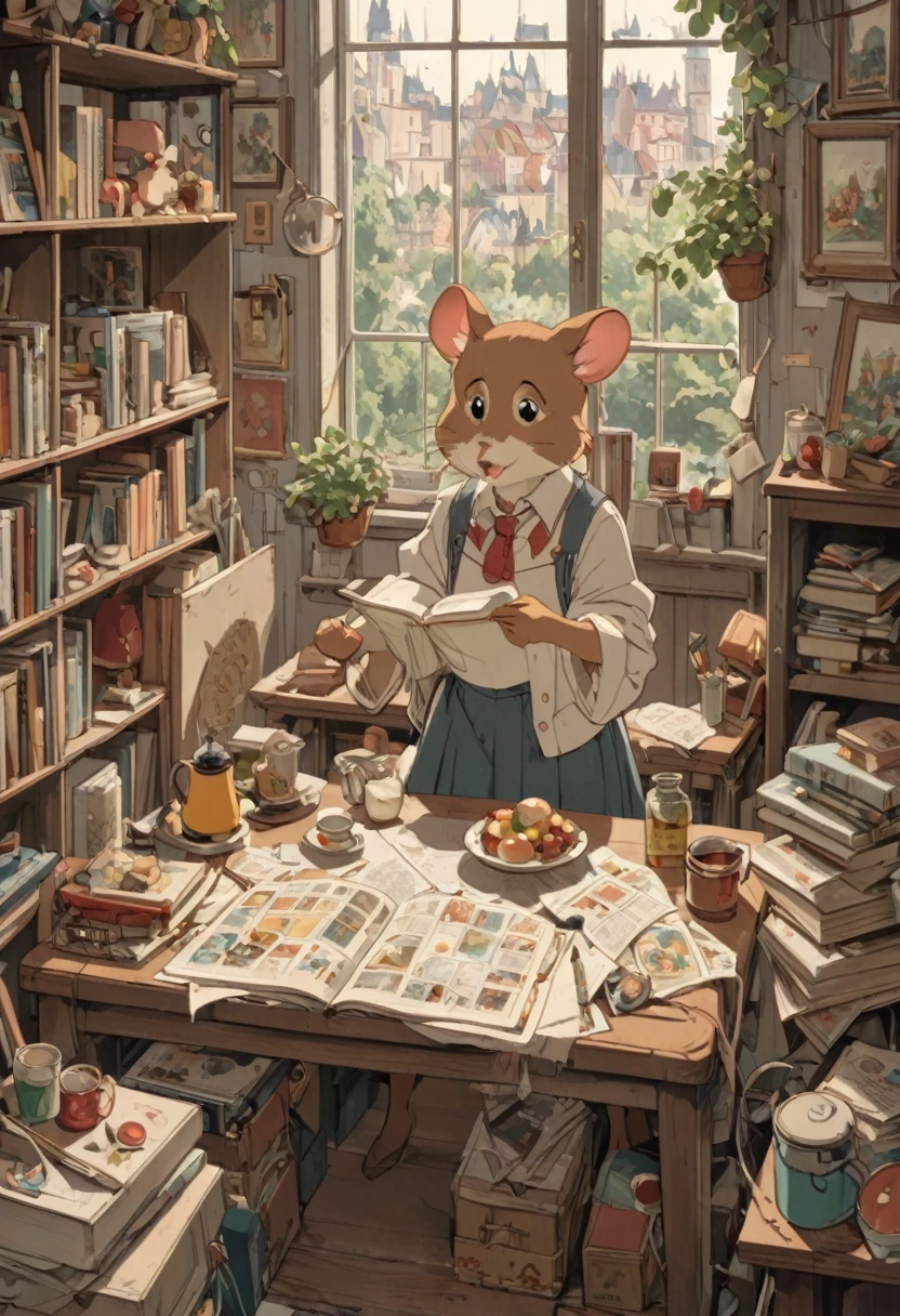 Estilo de arte de desenho animado dos anos 90, estilo dos anos 90, (por Ernest e Celestine), melhor qualidade, Obra de arte, muito estético, composição perfeita, Detalhes intrincados, ultra-detalhado