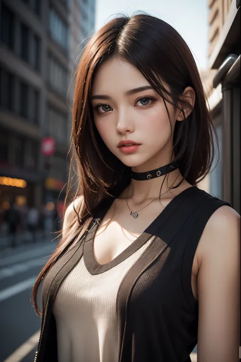 In this mesmerizing 3D render by Aura, a captivating brunette female figure stands out amidst the bustling energy of New York Ci...