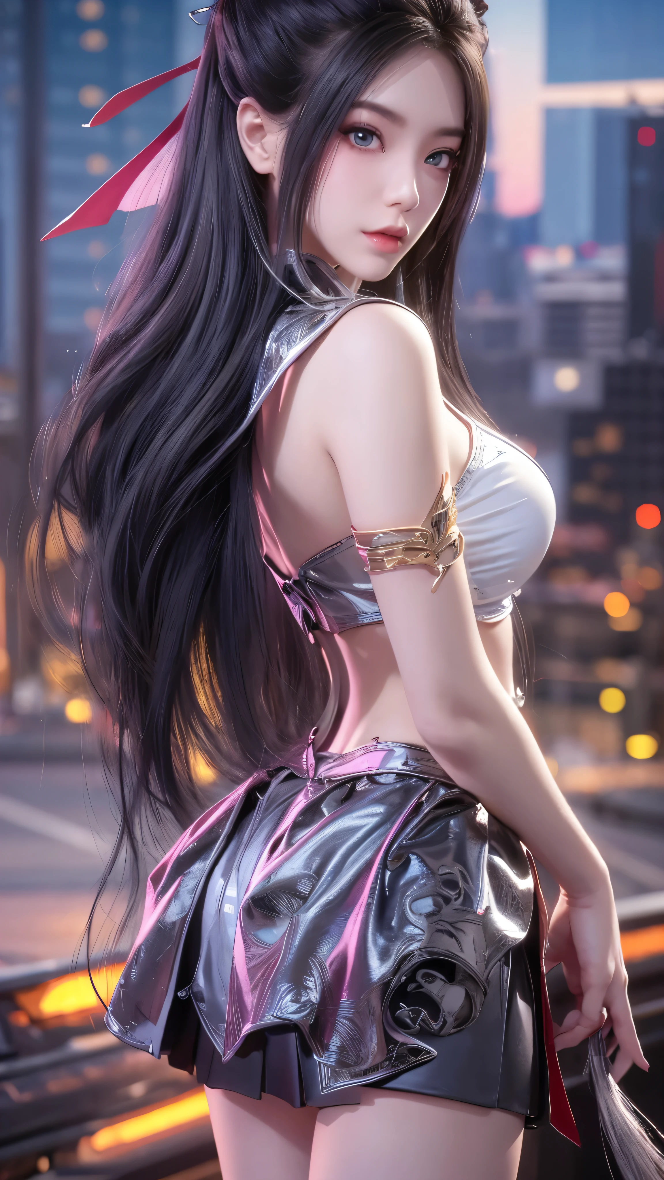 Close-up：A woman in a short skirt stands on a boat, Extremely detailed artger, Murata and artgerm series, Style Art, Art style, fashion, Beautiful and seductive anime woman, IG Model | Art bud, Artistic Germ Style, 《Overwatch》Anna, Like artjem