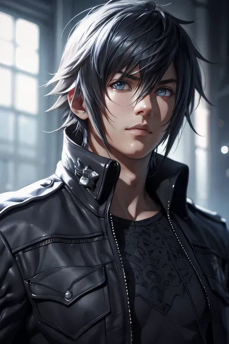 final fantasy xv, noctis lucis caelum, highly detailed portrait of noctis lucis caelum, extremely detailed face, beautiful detai...