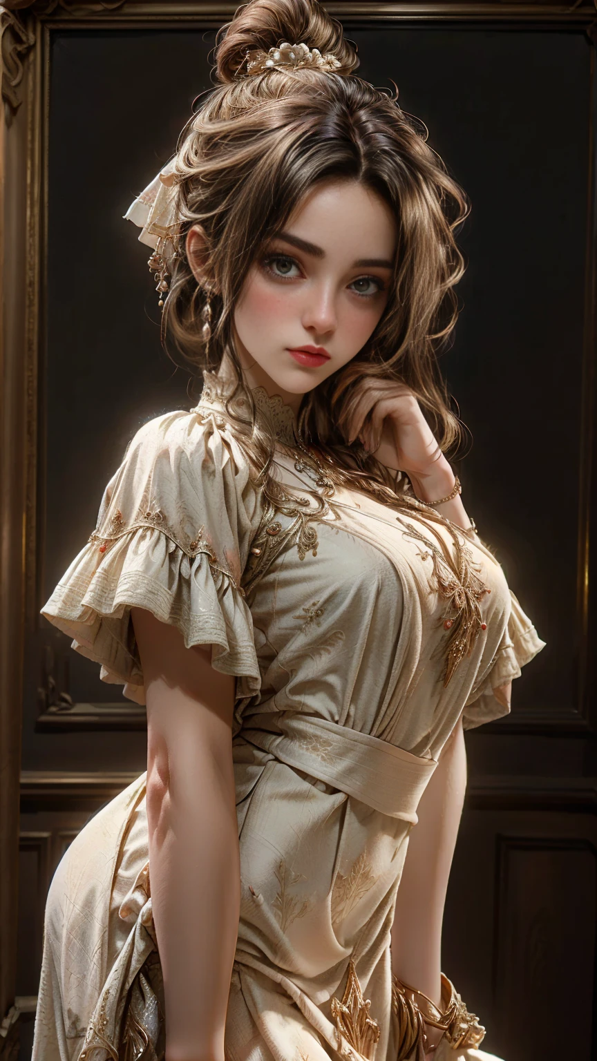 beautiful detailed maiden dressed in a beautiful white lace dress:1.3, years style:1.2, elegant mansion of the years interior, hyper detailed, 8k, high quality, ultra realistic, realistic lighting, photorealistic, cinematographic, very detailed face and eyes, beautiful detailed dress, intricate details, chiaroscuro lighting, dramatic shadows, warm color tones, golden hour lighting, ornate decoration, luxury furniture, parquet floors.