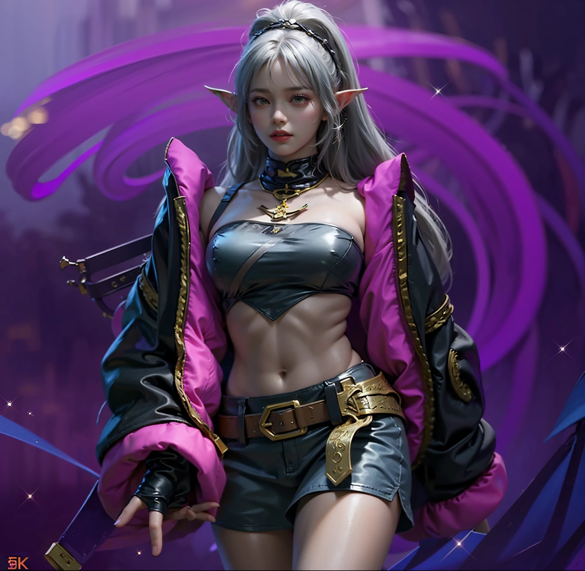 a close up of a 4 girls  ,gray hair , big booobs ,  shadowbringers cinematic, 4 k detail fantasy, a beautiful fantasy empress, game cg, xianxia fantasy, xianxia hero, 2. 5 d cgi anime fantasy artwork, cinematic goddess close shot, ruan jia and artgerm, wow 4 k detail fantasy, hyperdetailed fantasy character