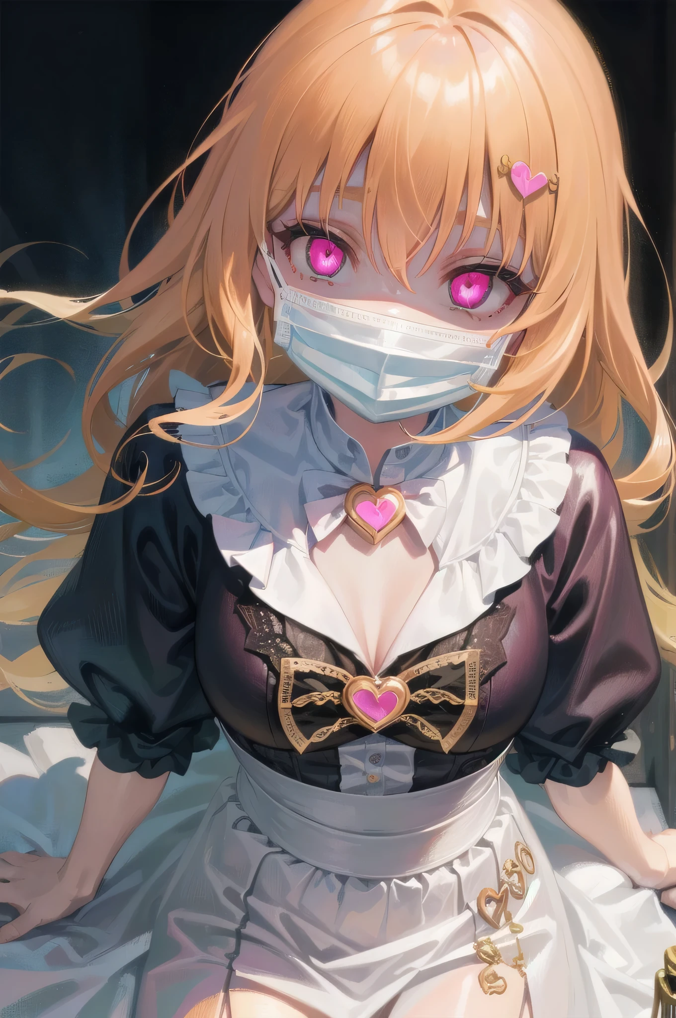 Anime girl with a mask on her face and a dress - SeaArt AI