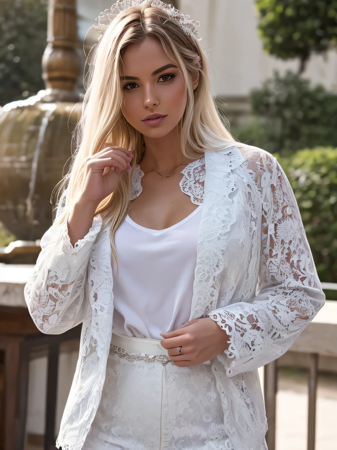 White lace jacket