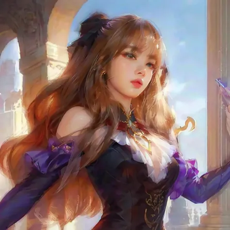 a close up of a woman in a dress holding a wand, style artgerm, cushart krenz key art feminine, extremely detailed artgerm, ! dr...