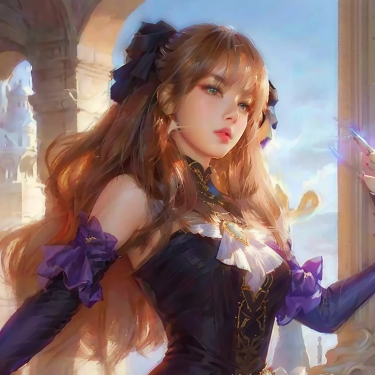 a close up of a woman in a dress holding a wand, style artgerm, cushart krenz key art feminine, extremely detailed artgerm, ! dream artgerm, ig model | artgerm, style of artgerm, artgerm portrait, artgerm style, stanely artgerm