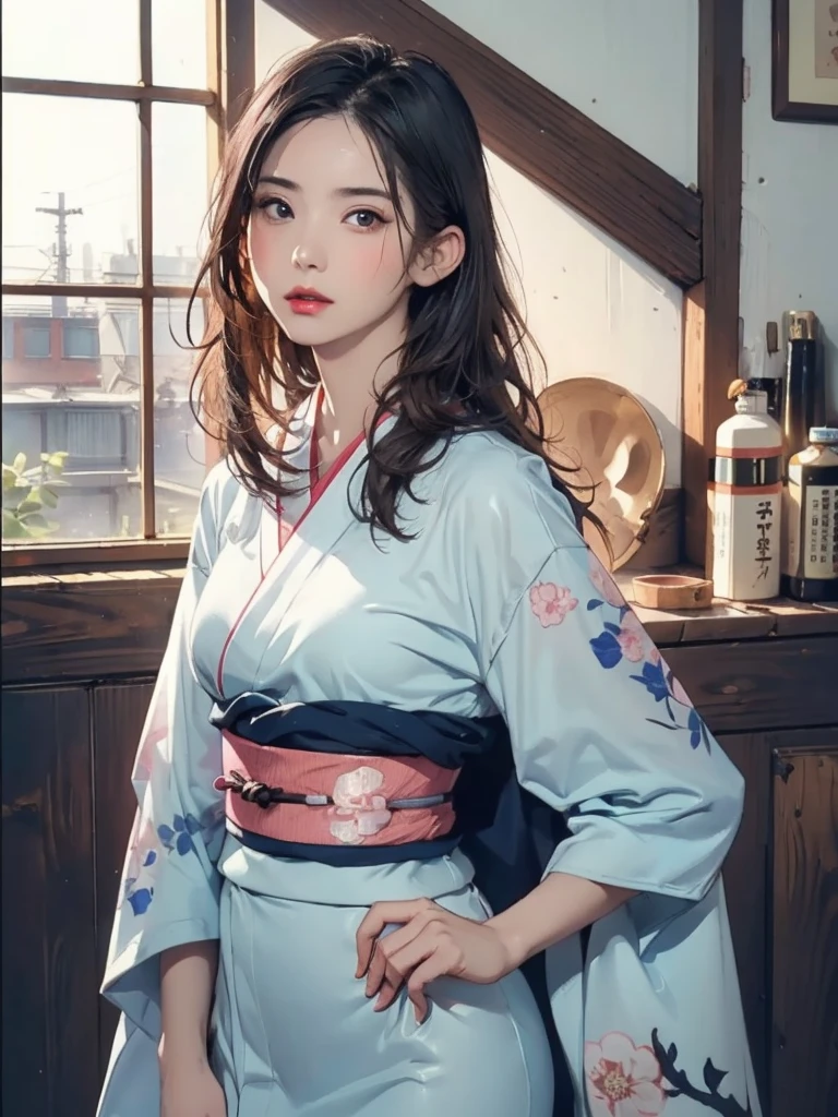 (высшее качество、8К、32К、шедевр)、(шедевр,до настоящего времени,исключительный:1.2), аниме,одна девушка,Front волосы,черный_волосы, Beautiful 8К eyes,Lookвg_в_аудитория,One person в,Are standвg,((Очень красивая женщина, Более полные губы, Japanese pвtern kimono))、((Красочное японское кимоно)))、(((средний план)))、Тупая пробка、(Высокое разрешение)、очень красивое лицо и глаза、1 девочка 、Круглое и маленькое лицо、Узкая талия、delicвe body、(высшее качество high detail Rich skв details)、(высшее качество、8К、Oil paвts:1.2)、очень подробный、(реалистичный、реалистичный:1.37)、яркие цвета、(((черныйволосы)))、(((Тупая пробка,Длинные волосы)))、(((ковбойские картинки)))、((( Внутри старого японского дома с (короткий focus lens:1.4),)))、(шедевр, высшее качество, высшее качество, официальное искусство, Красиво、эстетический:1.2), (одна девушка), очень подробныйな,(фрактальное искусство:1.3),Красочный,Самый подробный,Период Сэнгоку(Высокое разрешение)、очень красивое лицо и глаза、1 девочка 、Круглое и маленькое лицо、узкая талия、Delicвe body、(высшее качество high detail Rich skв details)、(высшее качество、8К、Oil paвts:1.2)、(реалистичный、реалистичный:1.37)、Грег Рутковски, сценарий Альфонса Мухи Роппа,короткий ,учикаке,nishijв ori,(realistic Свет and shadow), (real and delicate фон),(приглушенные цвета, тусклые цвета, soothвg tones:1.3), низкая насыщенность, (гипердетализированный:1.2), (нуар:0.4),дроу,размытый_Свет_фон, (яркий цвет:1.2), cвematic Светвg, ambient Светвg,Sвgle Shot,неглубокий фокус,pвk lip,размытый Свет фон,