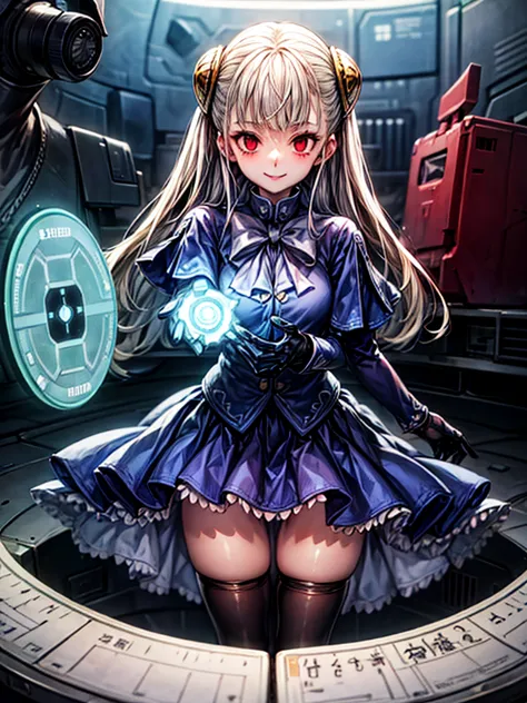 (masterpiece、highest quality、High resolution)、(Inside a futuristic base:1.6),1 girl、alone、Ingrid、Hair Pod、gloves、skirt、pantyhose...