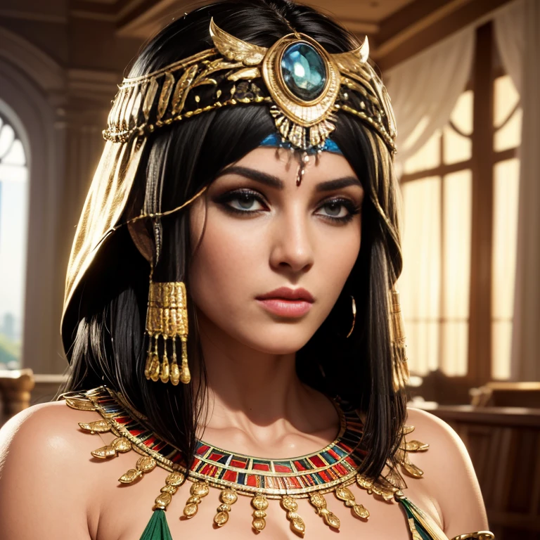 score_9, score_8_up, score_7_up, score_6_up, score_5_up,  [ ACOCleopatra],[Black Hair],Cleopatra from Assassin's Creed Origins,[Jewelry],[ancient Egypt],4k,sharp image,detailed, sexy, extremely detailed artgerm,  (masterpiece, best quality:1.2),  (insanely detailed, beautiful detailed, masterpiece, best quality), (insanely detailed, masterpiece, best quality)  