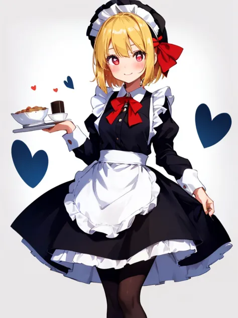 rumia,1girl, , holding skirt, solo, blond hair, red eyes, flatchest, young, white_background, heart, full_body, simple_backgroun...