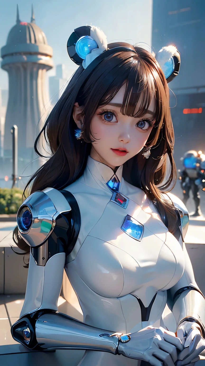 (คุณภาพดีที่สุด,มีความละเอียดสูง,อัลตร้า - รายละเอียด,จริง),Ariana Grande หุ่นยนต์ผู้หญิง parado en un techo con una ciudad al fondo, ศิลปะดิจิทัล by Jakob Gauermann, แนวโน้มสังคม CG, ศิลปะดิจิทัล, หุ่นยนต์ผู้หญิง, หุ่นยนต์แห่งอนาคต, หุ่นยนต์ไซเบอร์พังค์, สาวหุ่นยนต์, ไซบอร์กหญิง, ผู้หญิงไซบอร์ก, (ไซบอร์กสีขาว :1.4) - , ร่างกายหุ่นยนต์แห่งอนาคต, นิยายวิทยาศาสตร์ผู้หญิงหุ่นยนต์, ผู้หญิงที่เป็นมนุษย์, แอนดรอยด์ผู้หญิง, (ถ้ำพื้นหลัง ถ้ำหินใหญ่ ถ้ำน้ำแข็ง น้ำแข็ง :1.4),,( ไซเบอร์พังค์ 2.1), (หุ่นยนต์น้ำแข็ง Beartech :1.4), (กระโปรงสั้นสีขาวไซบอร์ก :1.4),( ดวงตาสีฟ้าสวย :1.4), (สีสว่าง) 
