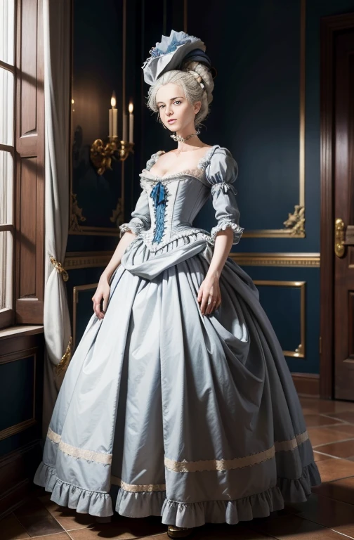 Marie Antoinette กลายเป็นราชินีแห่ง ,
 เธอกำลังอวดเรือนร่างที่เปลือยเปล่าของเธอต่อหน้าสาวใช้., ยิงเต็มตัว, ผลงานชิ้นเอก.,