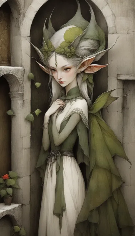 in style of Gabriel Pacheco，Elf