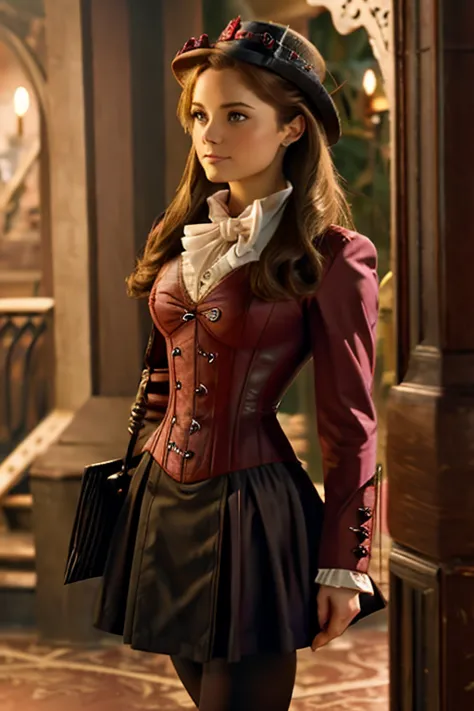 demon tail, short skirt: mary poppins: jenna coleman, emma rigby, emilie de ravin, corset, disney princess, cleavage: emma frost...