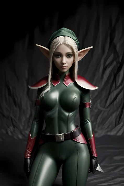 Elf in tight combat uniform