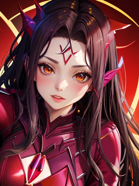 8k, dark_fantasy, (scarlet witch, yellow: 1.5), angel&#39;s face, 1 person, standing full body portrait, mechanical wonder, exis...