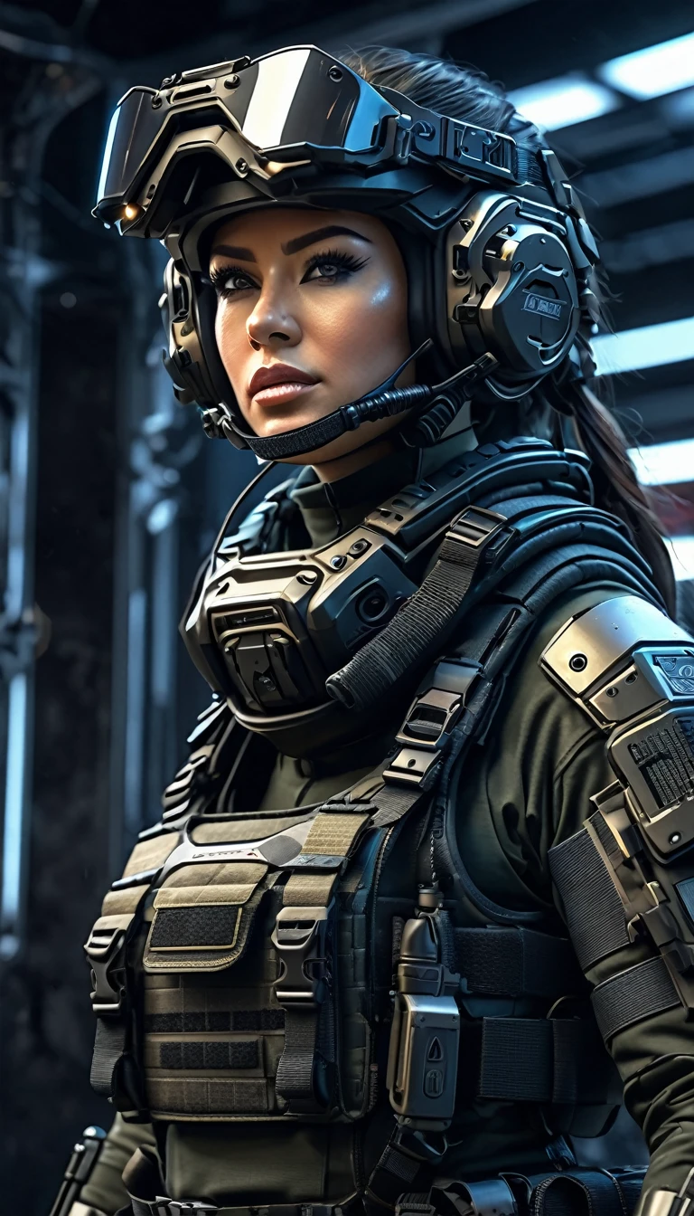 A high-tech soldier in a tight combat suit, camouflage military uniform, simple sleek design, detailed intricate patterns, hyper realistic, cinematic lighting, military sci-fi, dramatic pose, gritty texture, muted color palette, (best quality,4k,8k,highres,masterpiece:1.2),ultra-detailed,(realistic,photorealistic,photo-realistic:1.37)