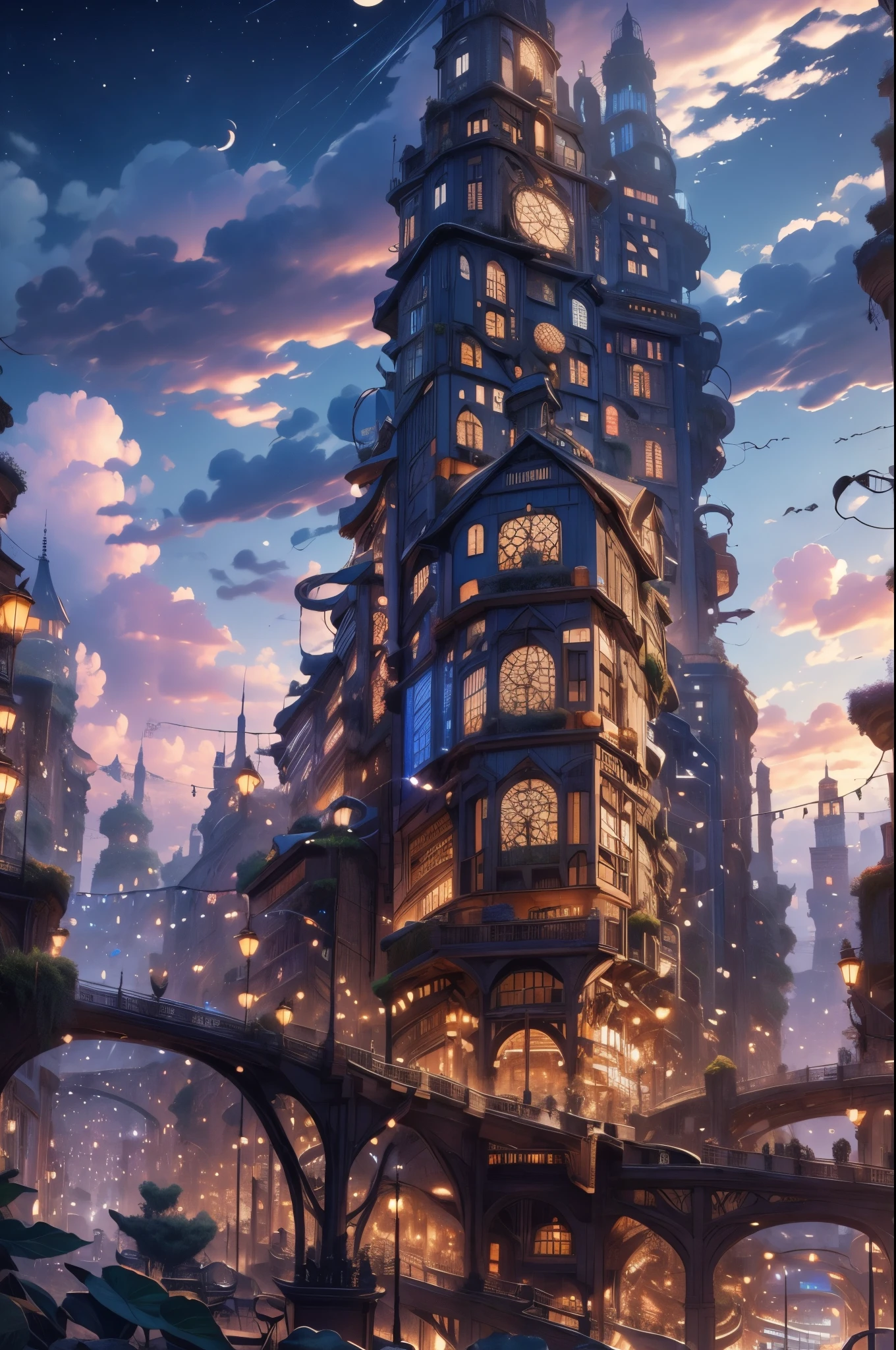Город, где здания представляют собой гигантские головоломки, которые каждую ночь перестраиваются.. шедевр, безумное произведение искусства, unique image aidma-Ниджи, Ниджи 