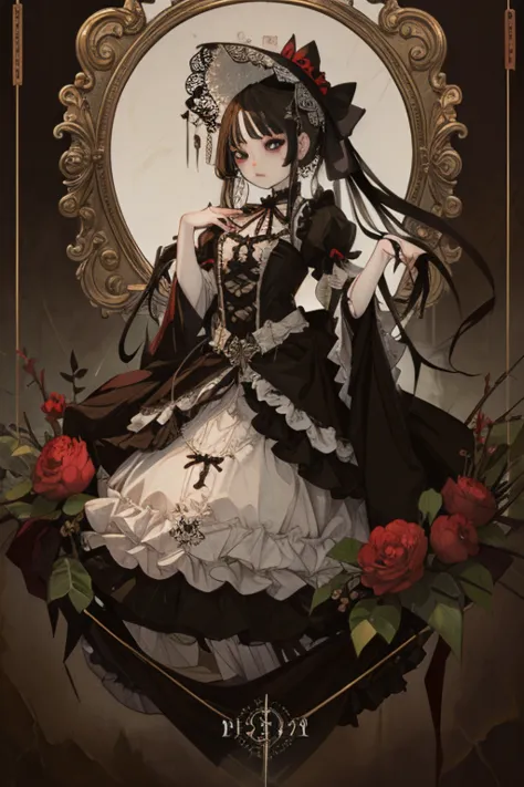 highest quality、masterpiece、high sensitivity、high resolution、gothic lolita、