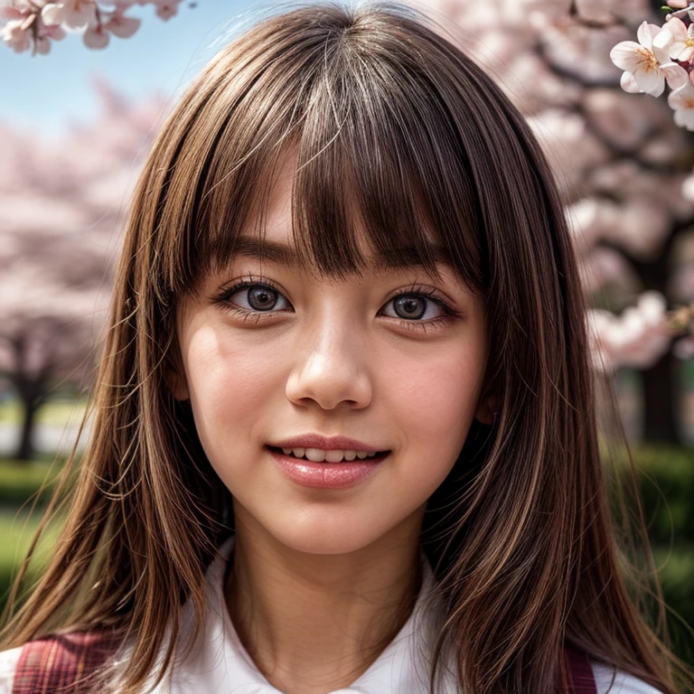 Best_Quality, HDR, masterpiece, Hi-Res, (realistic and photorealistic with touch of rawness:1.37), (group photo:1.6), ((SchoolGirls Surrounding the camera in Upward composition)), Panoramic, (Filled with many Faces), (NOGIZAKA face variations:1.4), { Looking down at the camera | (Kissing face to face) }, (((close:1.2, Face closeup from below:1.4))), (((Sky background)) with CherryBlossoms) . BREAK  Extremely Detailed KAWAII face variations, captivating gaze, elaborate detailed Eyes with (sparkling highlights:1.32), long eyelashes、Glossy RED Lips with beautiful details, Coquettish tongue, Rosy cheeks, Glistening ivory skin . { (Dynamic joyful expressions) | (:D) | (Kissing) }, Childish, SchoolUniform, Every girls has different hair color and style, { Slipped back hair | Bangs | Hime cut  | OKAPPA | White Silver hair | Blonde hair | Dark hair }