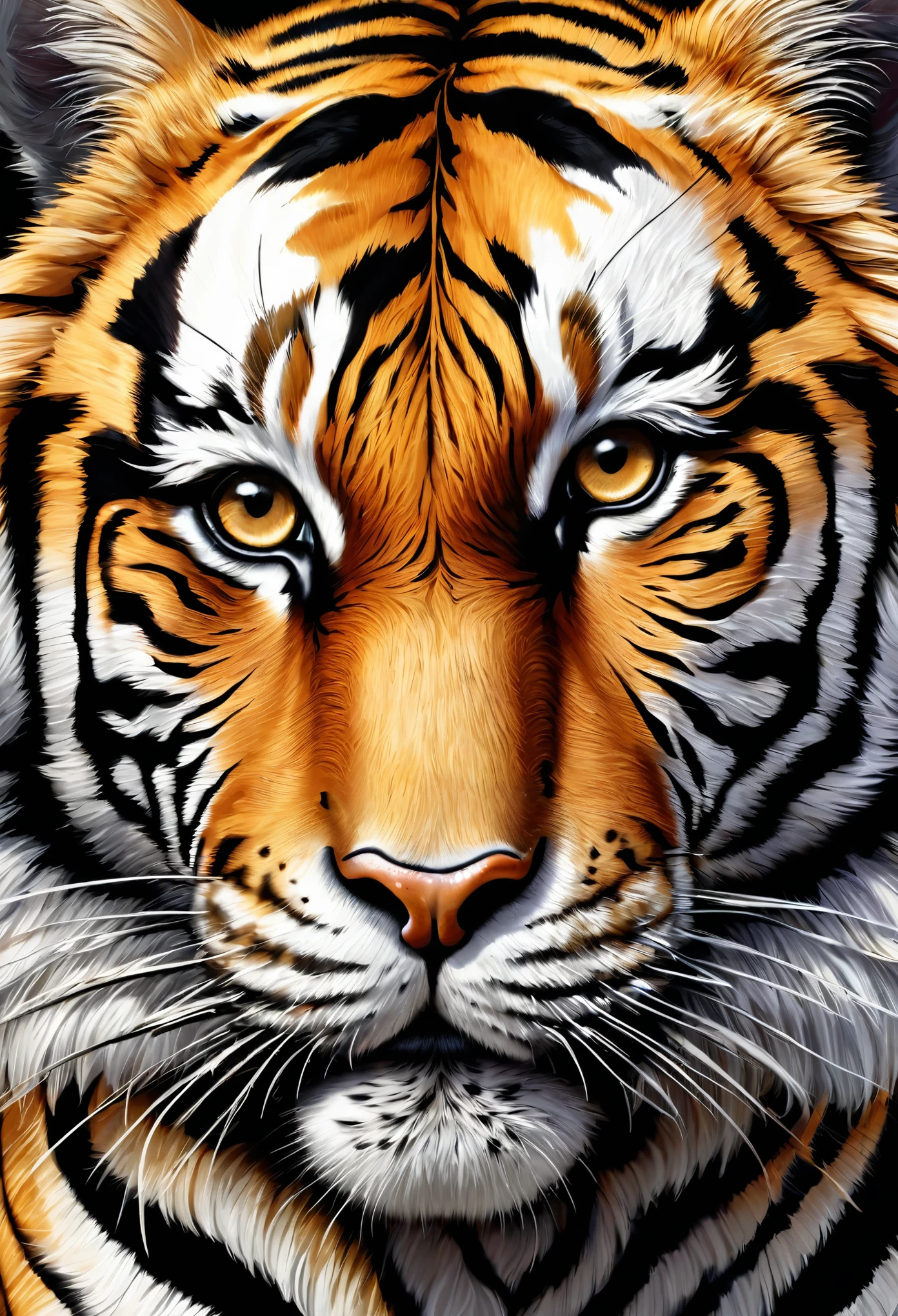 tiger,extremly detailed face,close-up