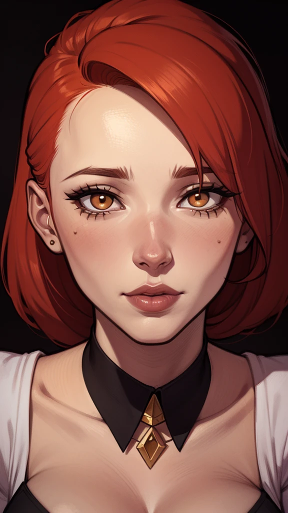 eine Zeichnung einer Frau mit schwarzen Haaren, estilo de arte de charlie bowater, Charlie Bowater-Charakterkunst, gezeichnet im Stiltyp Keim, Charlie Bowater-Stil, digite germe. hohe Detailgenauigkeit, digite germe style, Nahaufnahme eines Charakterporträts, digite germe portrait, style digite germe, Neoartcore e Charlie Bowatera close up of a woman with Sommersprossen on her face, sommersprossig pale skin, with Sommersprossen, light Sommersprossen, light cute Sommersprossen, very light Sommersprossen, hint of Sommersprossen, elegant Sommersprossen, sommersprossig, ginger hair with Sommersprossen, cute Sommersprossen, red hair and Sommersprossen, Sommersprossen, Sommersprossen!!!, soft Sommersprossen, sommersprossig face, rosy cheeks with Sommersprossen, white Sommersprossen