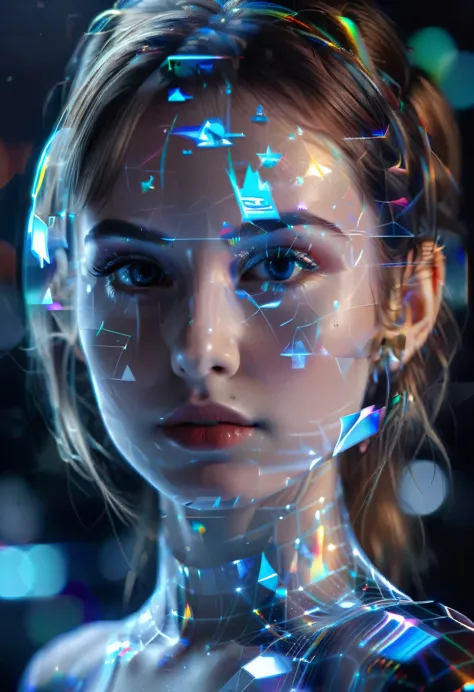 3d hologram girl