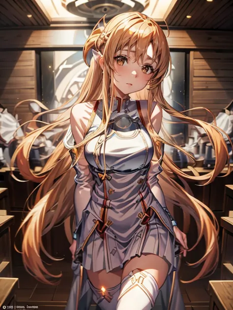 (Full Body Shot, Asuna from Sword Art Online, anime waifu, art jam, highest quality, 1 girl, 8k, Very detailed, Cinema Lighting)...