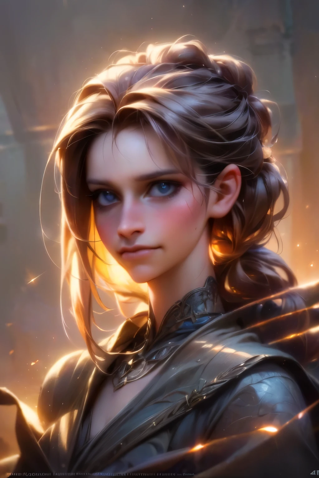 (best quality,4k,8k,highres,masterpiece:1.2),ultra-detailed,(realistic,photorealistic,photo-realistic:1.37),beautiful detailed eyes,beautiful detailed lips,extremely detailed eyes and face,longeyelashes,1 girl,portrait,fantasy landscape,magical forest,glowing fireflies,warm sunlight,dramatic lighting,vibrant colors,cinematic