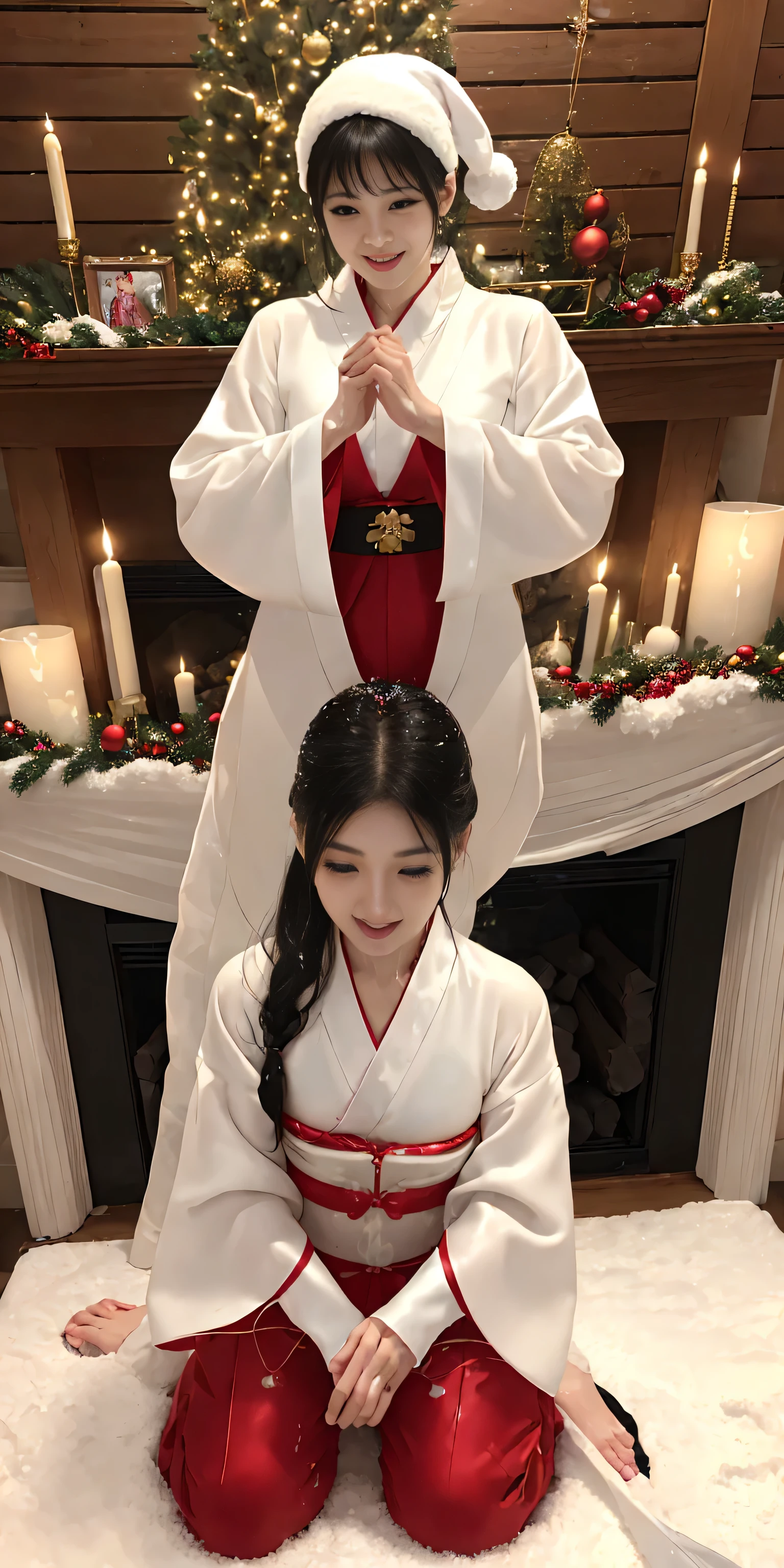 (highest quality,4K,8k,High resolution,Tabletop:1.2),Super detailed,(Realistic,Realistic,Photorealistic:1.37),(highest quality, 8k, 32k, Tabletop, Hmph:1.The pagoda of glamorous Japanese women, One Girl, ((Huge breasts :1.5)), ((semen-soaked skin:1.8))、((Wet clothes with semen:2.2)))、semen、(Abdominal muscles, Slim figure, Perfect body :1.2), Medium short hair bun: 1.1, (Erotic dresses: 1.1), (indoor, night :1.2), Super detailed face, Detailed lips, Fine grain, Double eyelids are sexy,Beautiful fine grain,Beautiful lip detail, Sexy seductive pose, Spread your legs wide, Seductive Face, Highly detailed eyes and face,Long eyelashes,One Girl,Portraiture,An illustration,Now,Christmas tree,Sparkling Light,Cozy red hat and gloves, Mini Dress, Ample breasts, Winter Wonderland,surprise,happiness,indices,excited,Expression of joy,Magical atmosphere,Shukugi,Decorated,Fluffy Snow,On the roof,Starry Sky,Peppermint Candy Cane,Magical Reindeer,Magical Forest,Cold breath,Glowing Fireplace,wrapping ,Decorations,Christmas stockings,Snow-covered ground,Skid,sparkling snowflakes,A pleasant surprise,Glittering Decorations,Cheerful laughter,Expectations,A happy reunion,Cozy socks,cocoa,Gingerbread Cookies,snowball fight,Icicle