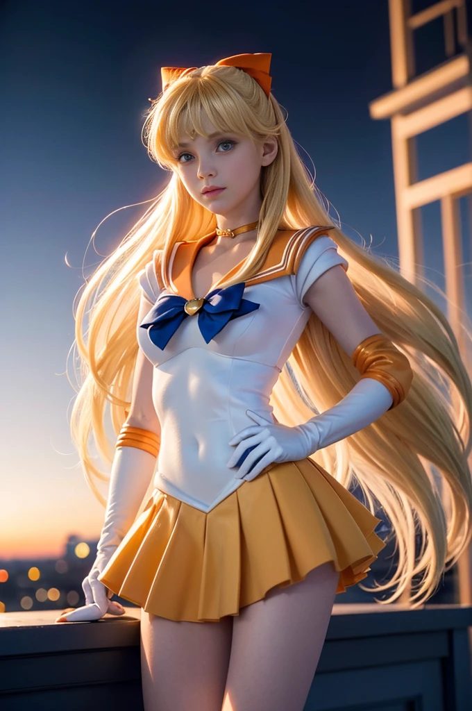 ((very nice photograpy taken using an iPhone 15 Pro in highest quality settings as possible)) ((Sailor Venus Character for a real life Hollywood Blockbuster)) Very beautiful slender blonde, slim childish model named Mina, small breasts, light blue eyes, pink lips, pink nipples, in development breast, Highly detailed, 8yo, 10yo, 11yo, 12yo, slender, full body, innocent face, naturally wavy hair, full body, hyper detailed, High resolution, Masterpiece, best quality, intricate high detail, Highly detailed, Sharp focus, detailed perfect skin, realistic skin texture, realistic texture, detailed eyes, detailed pupils, professional look, 4k, charming smile, shot with canon, 85mm, slight depth of field, Kodak color vision, childish Body, extremely detailed, photographer_\(ultra\) , photograph super realistic, realistic moonlight, Post-processing, maximum details, roughness, real life, ultrarealistic, photorealism, photography, 8k HD, in a rooftop pool at midnigth, ((orange plated mini skirt)) ((cameltoe just a little visible)) (((Take all time you need)))) ((make it looks so real, accurate and detailed action movie)) ((midnight photography)) ((giant blue moon)) ((outside at night)) ((building rooftop)) ((big incredible moon in the sky)) ((pretty innocent girl)) masterpiece, best quality, hyperrealistic, cinematic photo, ((perfect heroine)) ((baby face)) pale skin, american amazing slim body, ((Sailor Senshi full Uniform)), (((Marvel Cinematic Universe quality costume))) ((Sailor Venus anime character full uniform)), light blonde hair, Magical girl, She is waving a chain with her hand) (her chain is golden and each link have heart shape, blue eyes, Orange skirt, elbow bag, small gold tiara on her forehead, orage plated mini skirt, red hair ribbon, orange sailor collar, mini skirt, choker, elbow length full gloves
