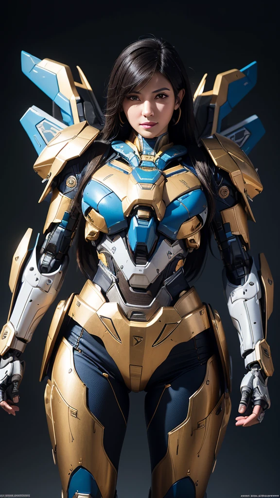 Super detailed, advanced details, high quality, high quality, High resolution, 1080p, hard disk,(pharah),(fareeha・amari),(Mecha Queen),beautiful cyborg woman,Mecha cyborg girl,battle mode,Mecha body girl,she is wearing futuristic pharah mecha,A powerful cyborg woman, sleek and futuristic, with advanced mechanical augmentations that enhance her strength and capabilities.