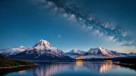 highest quality、Moon and Mountain、Beautiful night view、nature