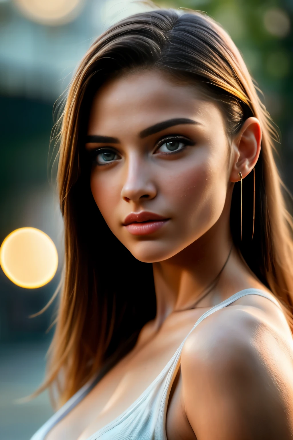 (masterpiece), (Very complicated), (Realistic), Portrait photo of a young girl, The most beautiful in the world, Upper Body, Outdoor, Bokeh, Beautiful and detailed professional photos of women, Sharp focus, Cinema Lighting, Octane Rendering, Blurred Background