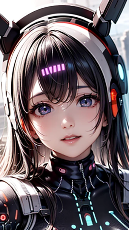 A girl is posing for a photo,pretty girl,Enchanting girl,Anime Girls,
(((One Girl,Baby Face,16 years old))),

((Karen Chan))、(((Black and white cyber suit:1.4),(black and white headgear:1.4),Black headband:1.4)), (((cyborg、Robot Girl、rifle)))、
(Hair blowing in the wind),
BREAK 

(Beautiful Hair,Shiny Hair),
(Expression of fine eyes,Beautiful and delicate eyes,Sparkling eyes,Eye Reflexes),
(double eyelid,Long eyelashes),
(Beautiful Nose,Thin Nose),
(Glossy lips,Beautiful Lips,Thick lips),
(Symmetrical facial features,Perfect Face),(((Detailed skin,Oily skin,Textured skin,Beautiful Skin))),
break 

(smile),
 ((night、full moon、SF World、Ruined City:1.4, ruins:1.4)),((Walking:1.4、Top view:1.4、Upper Body Shot:1.4)),
break 

(((highest quality)),((masterpiece)),((Very detailed))),((High resolution),(8k),(16k,1080p),(Anime 2D Rendering)),(Anatomically correct),
((Realistic)), (The best CG),Highly detailed art,CG illustration,
