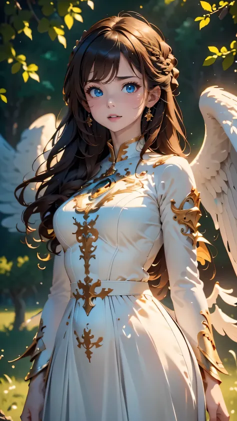full body,from below,angel armor,Spread your arms and fly down from the sky,(random hairstyle),(Highest image quality,(8k),ultra...