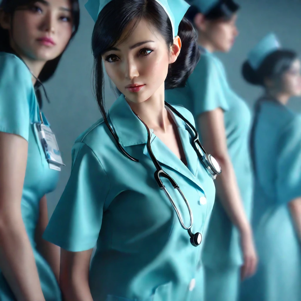 a group of beautiful detailed young malaysian nurses in sexy nurse uniforms, worried expression, gathering around patient, [extremely detailed], (best quality,4k,8k,highres,masterpiece:1.2),ultra-detailed,(realistic,photorealistic,photo-realistic:1.37),HDR,UHD,studio lighting,ultra-fine painting,sharp focus,physically-based rendering,extreme detail description,professional,vivid colors,bokeh,medical,hospital,worried,compassionate,dynamic pose,dramatic lighting
