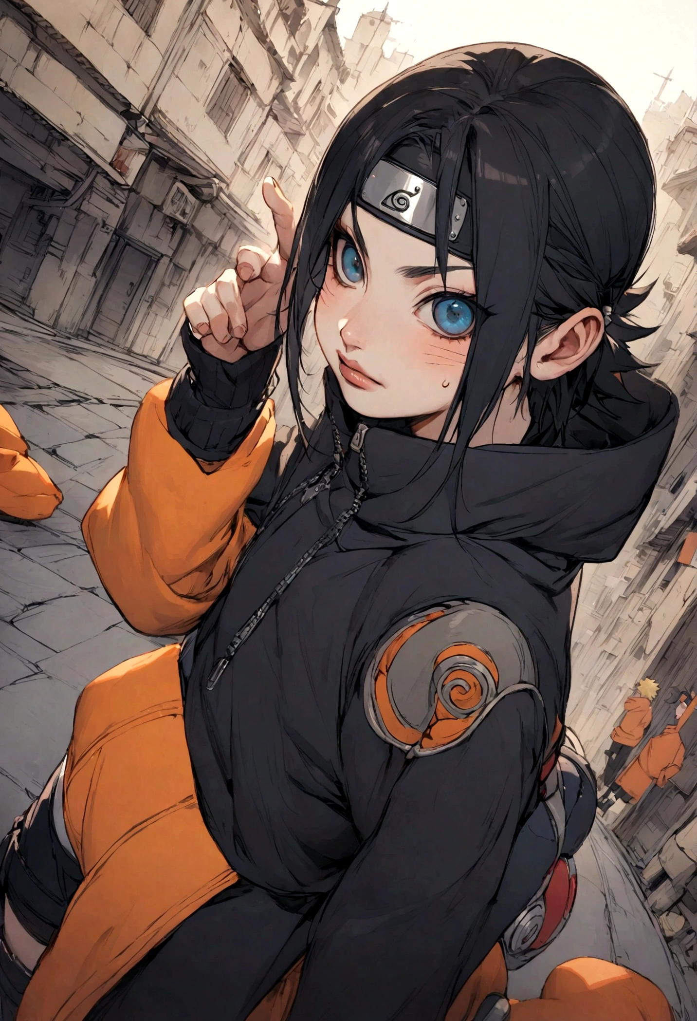 Naruto Uzumaki, Naruto, Black Hair - SeaArt AI