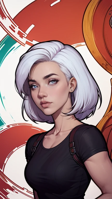 a woman with very large breasts posing for a photo, hyperrealistic fantasy art, realistic fantasy art, perfect white haired girl, extremely detailed type germ, blonde goddess, alena aenami and type germ, ross tran 8k, Fantasy with 4K detail, even model | type germ, tifa lockhart with white hair,  with white hair Cartoon style digital illustration GTA style