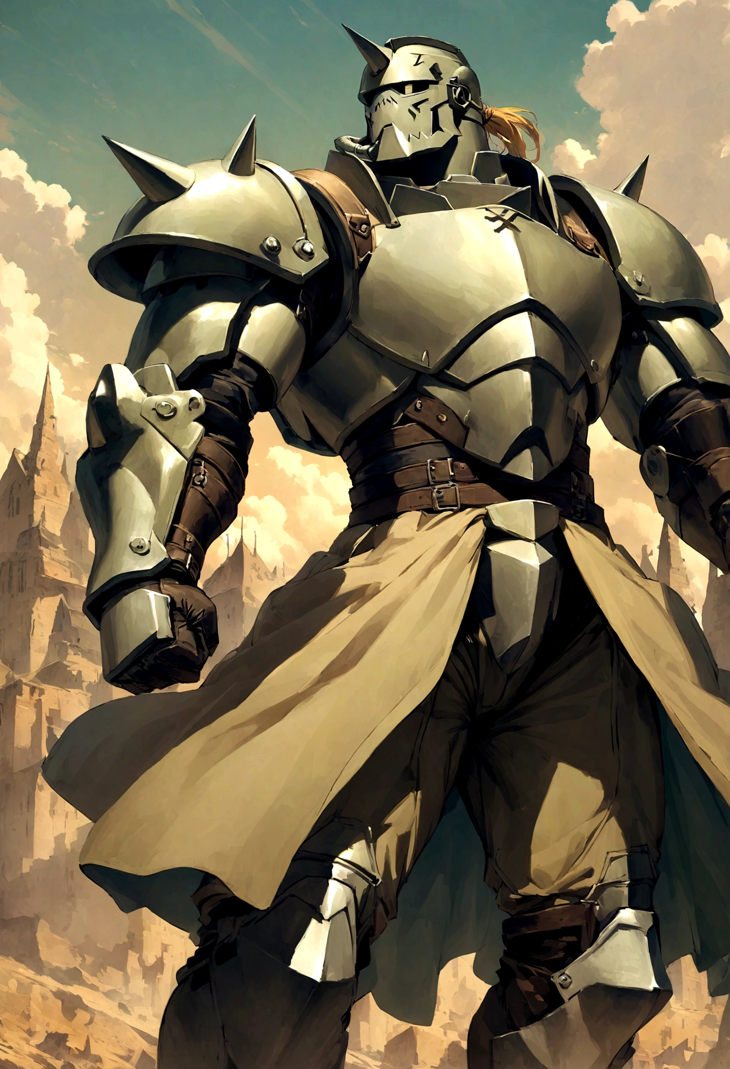 Fullmetal Alchemist，Alphonse Elric，knight，two - handed sword