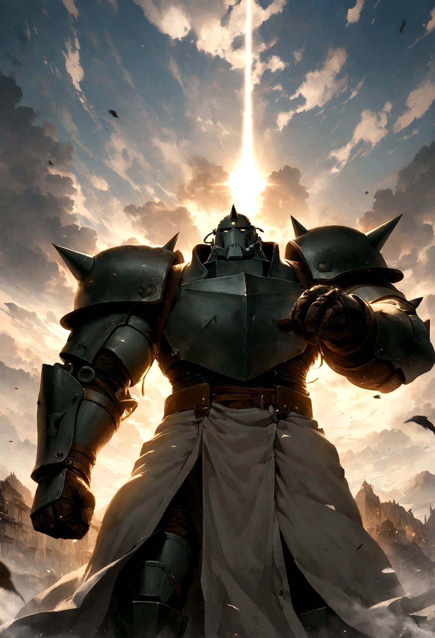 Fullmetal Alchemist，Alphonse Elric，knight，two - handed sword