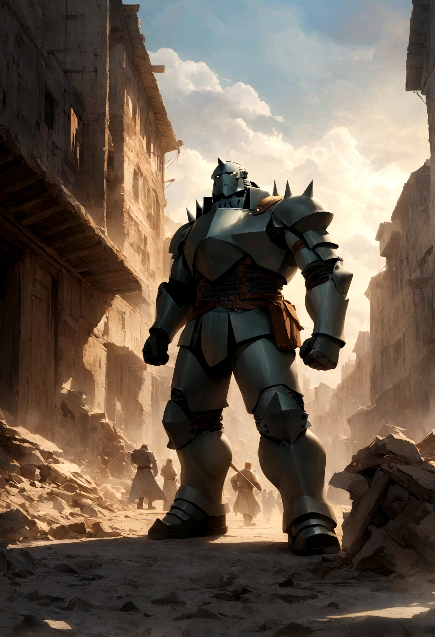 Fullmetal Alchemist，Alphonse Elric，knight，two - handed sword