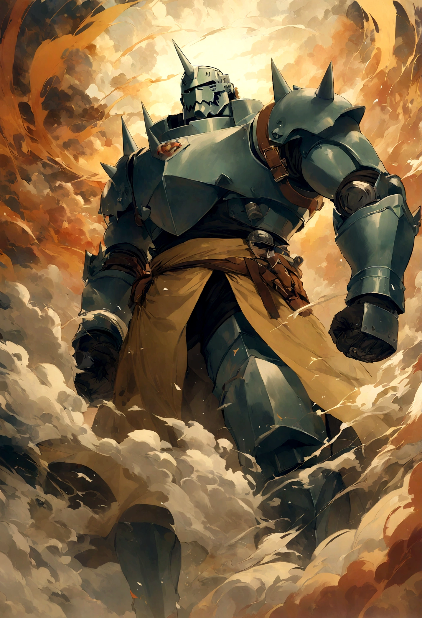 Fullmetal Alchemist，Alphonse Elric，knight，two - handed sword