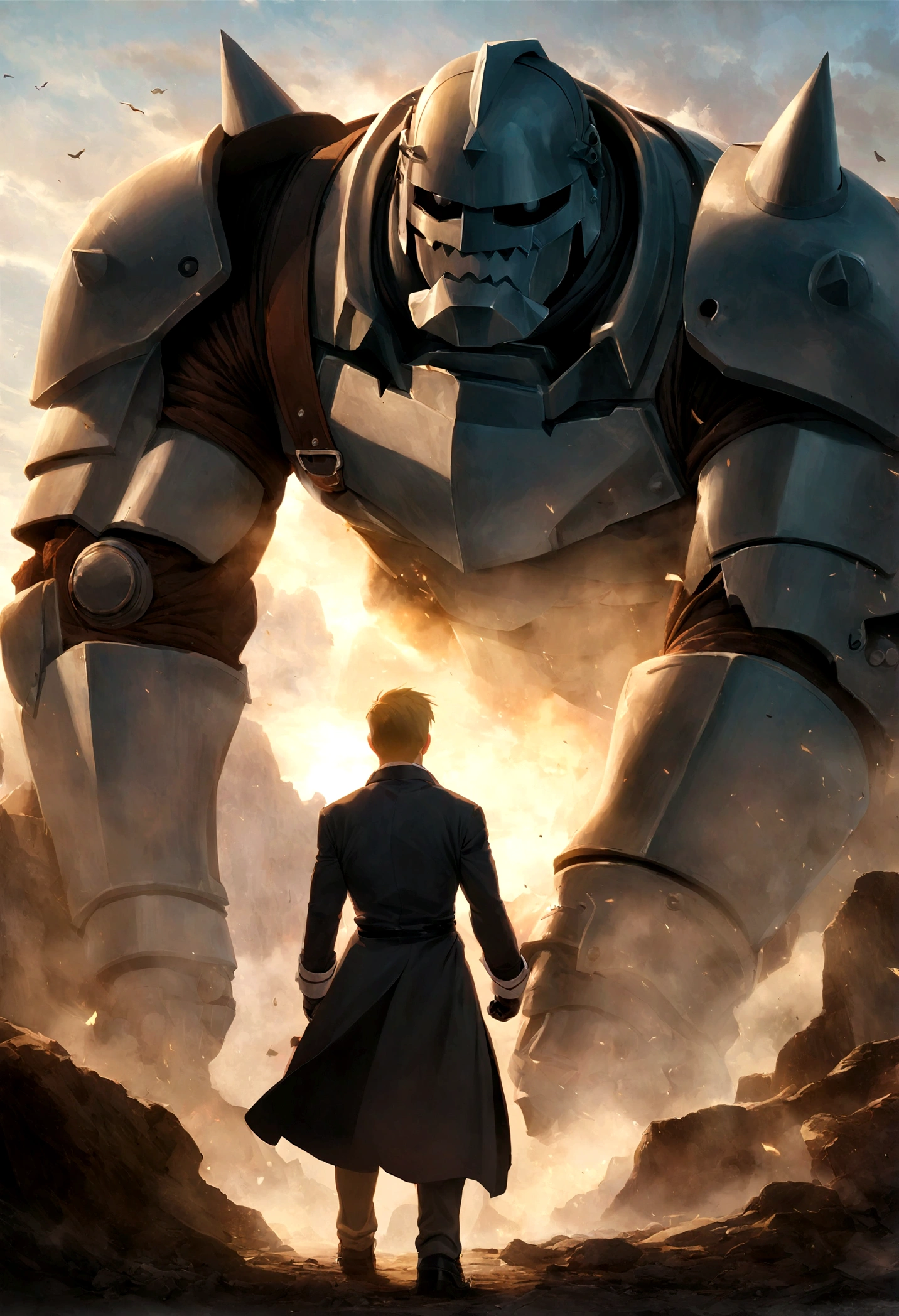 Fullmetal Alchemist，Alphonse Elric，knight，two - handed sword